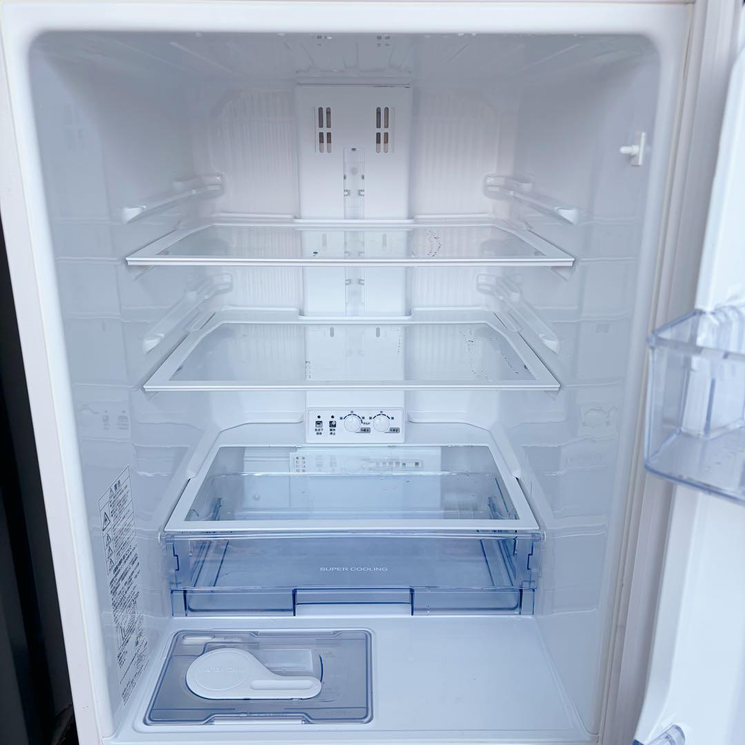 運搬取付無料！ホワイト純正MITSUBISHIシンプルスリム冷蔵庫！完動超美品！
