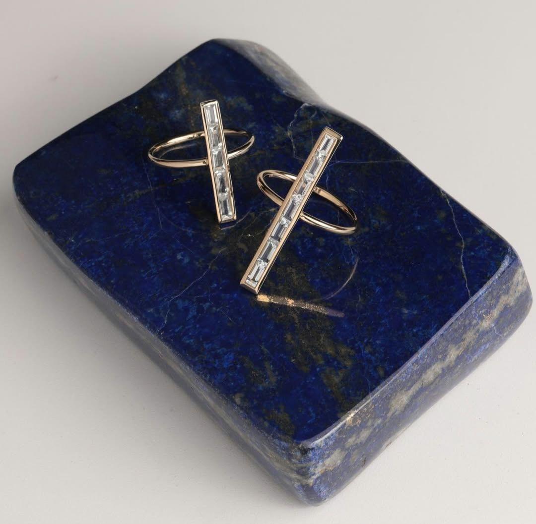 Hirotaka　アイスブルーベリルピアス　10K