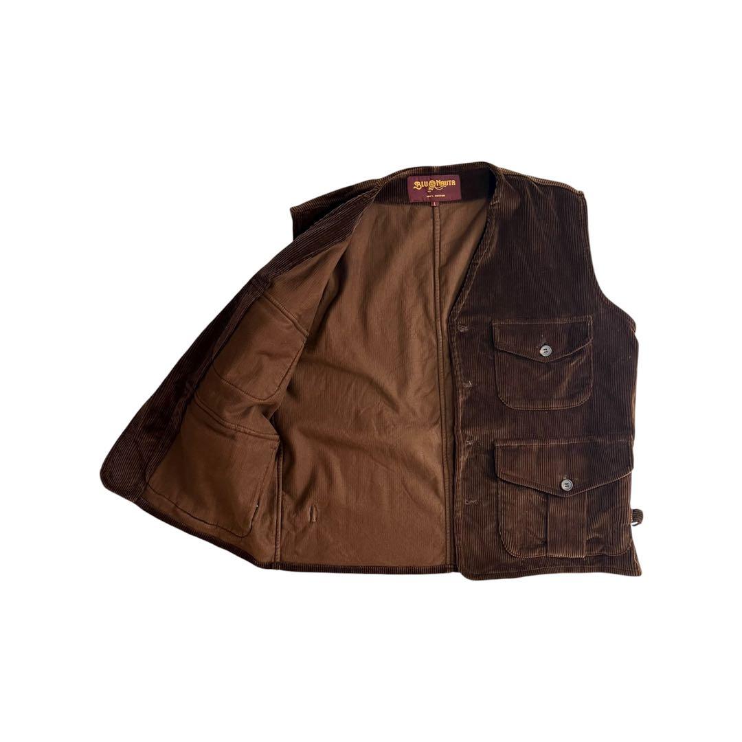 【希少】BLU NAUTA イタリア製 コーデュロイ ベスト L ブラウン