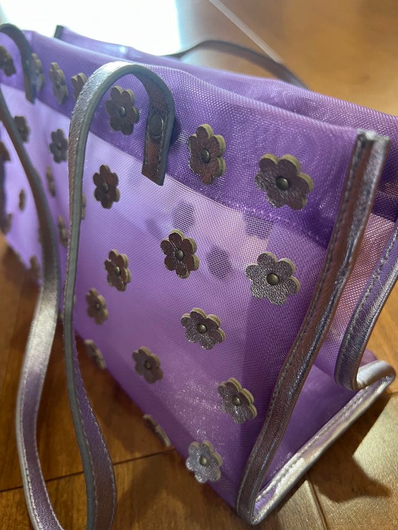 MIU MIU メッシュハンドバッグ　花柄