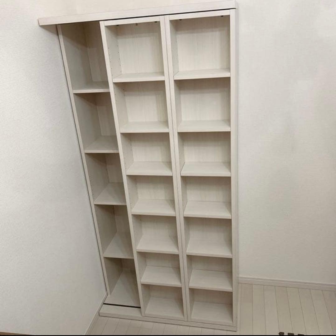 家財便&送料込　NITORI　スライド開閉式本棚　ニトリ