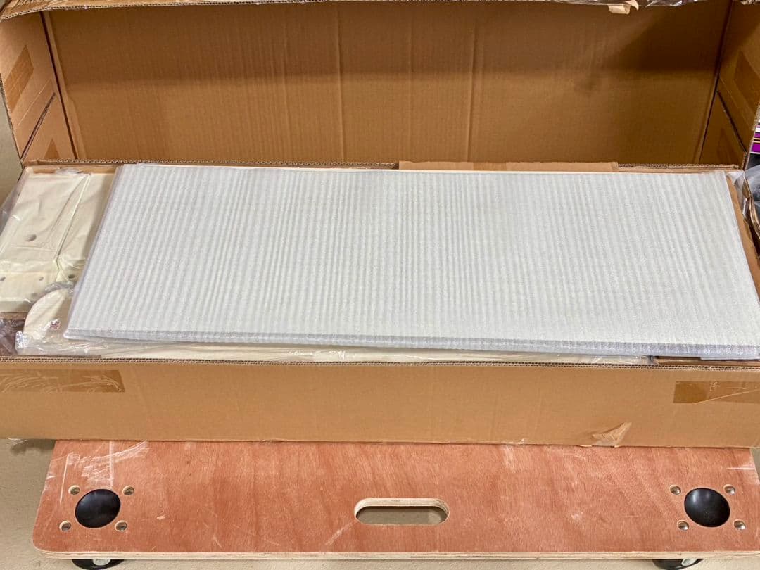 【現地引取OK】新品 ホワイト木製すのこシングルベッド フレーム