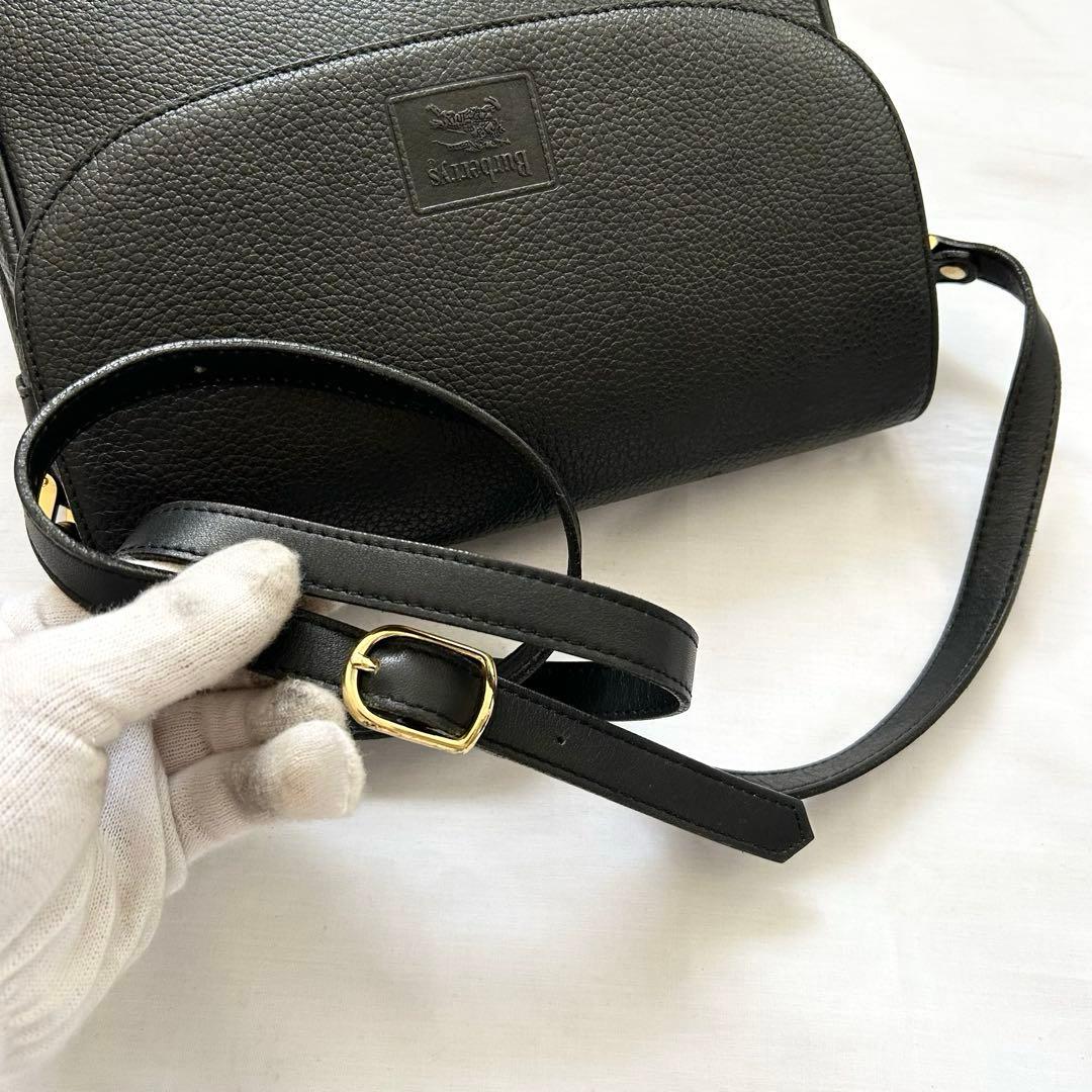 ■美品■BURBERRY ショルダーバッグ　クロスボディ　ブラック　レザー