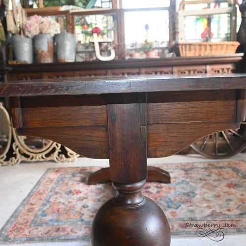 IFU-417 英国アンティーク オーク ダイニングテーブル 作業台 テーブル