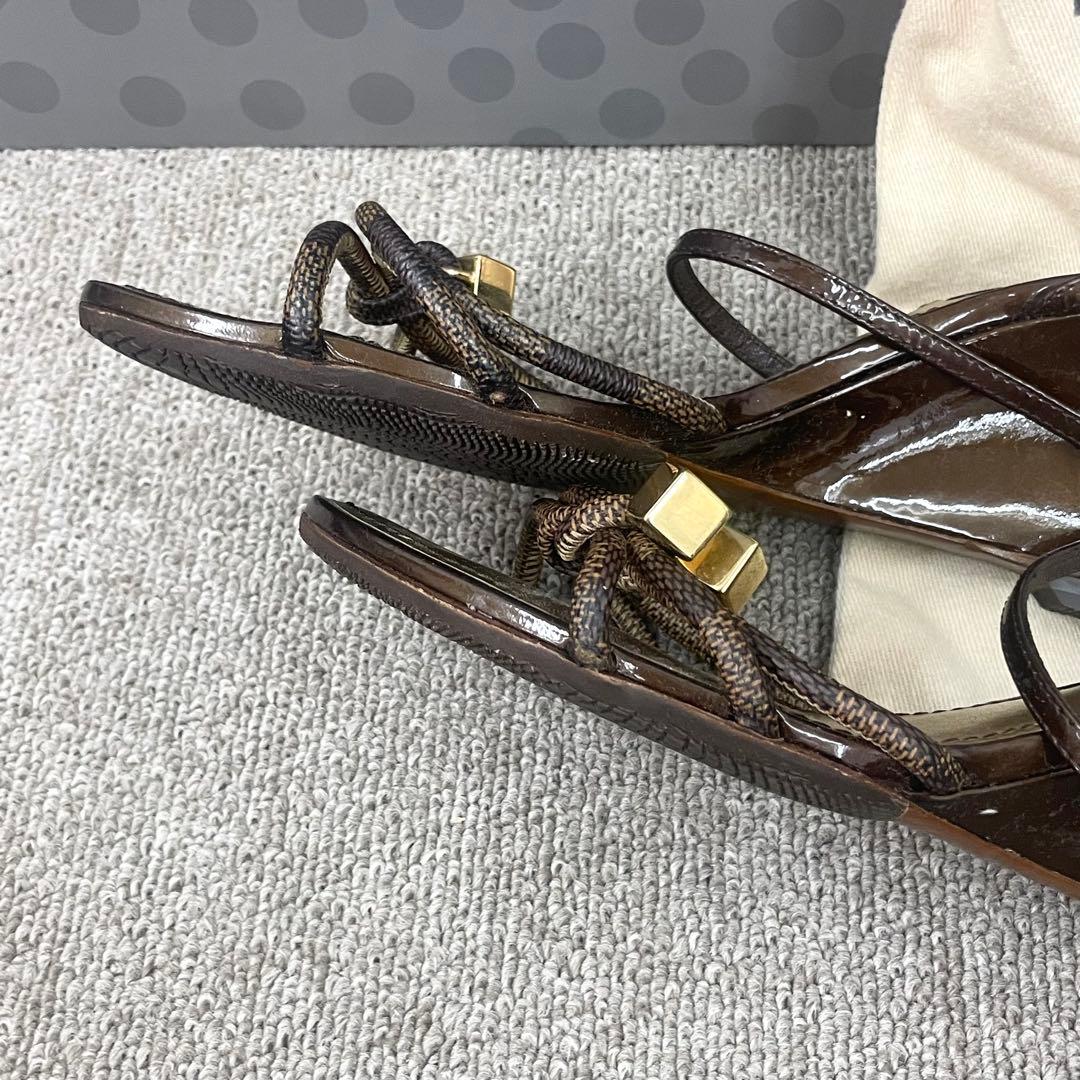 ルイヴィトン　サンダル　ダミエ　36/5 23.5 靴底補修済 滑り止め加工