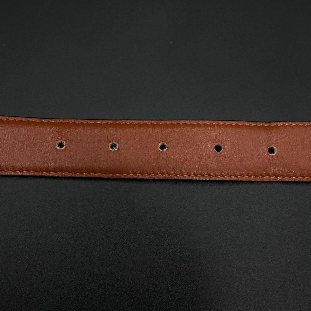 CELINE ブラウン ベルト ゴールドバックル　レザー　刻印あり　イタリア製