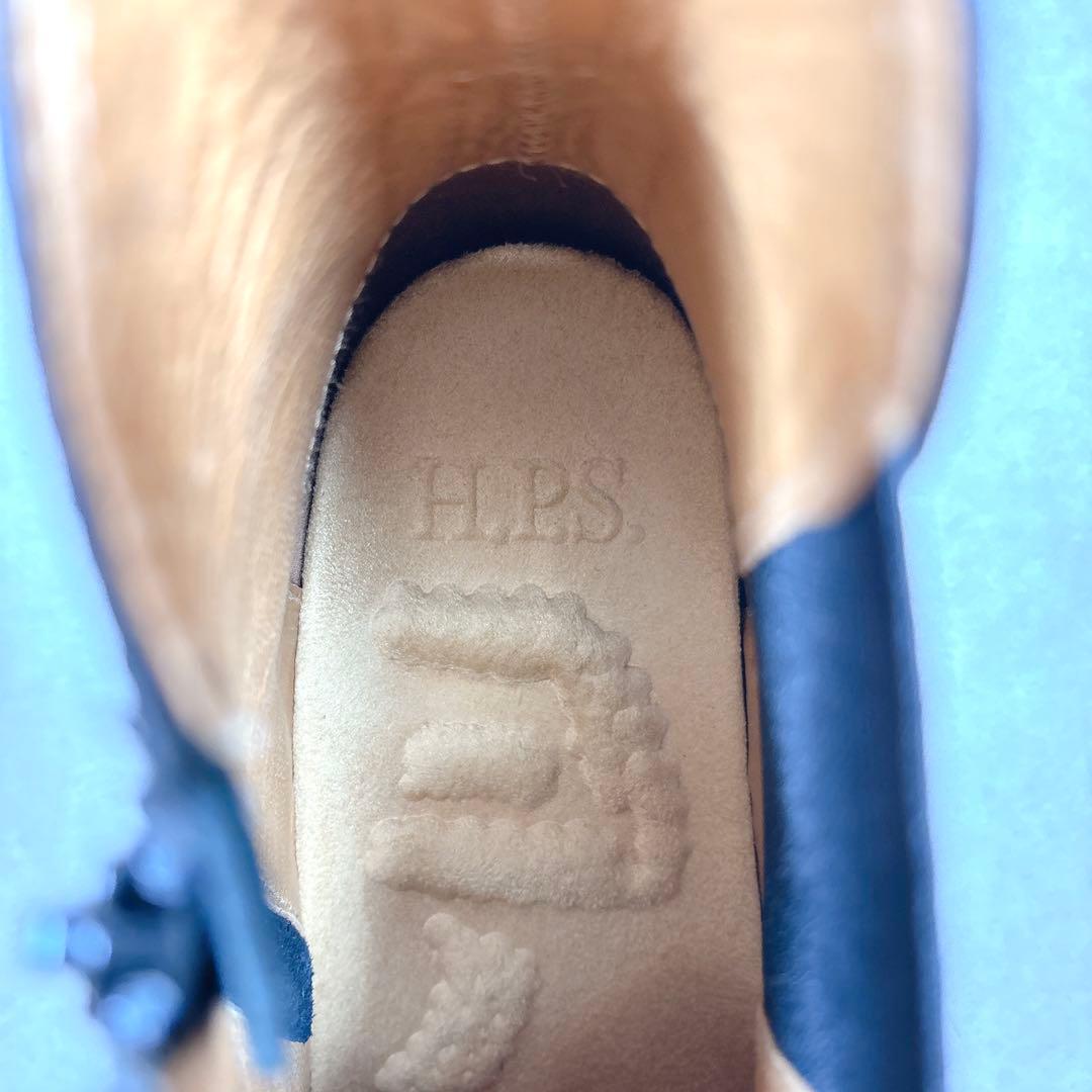 極美品 H.P.S 限定モデル ウイングチップ サイドゴアブーツ 本革 25
