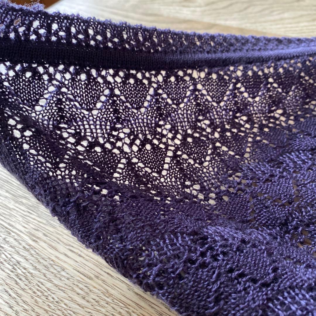 テビロン　膝掛け　紫色