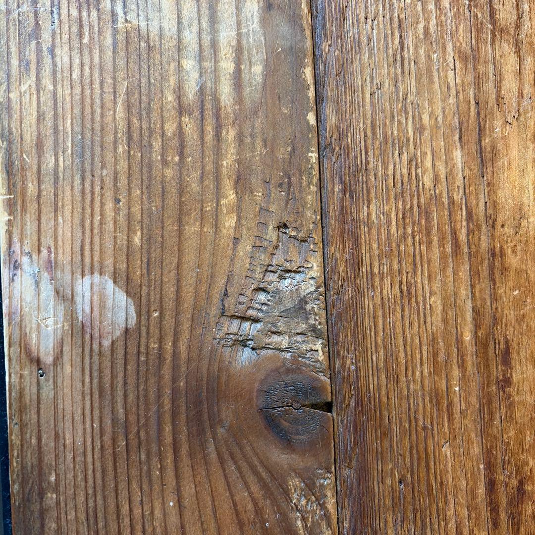 木製テーブル、アイアン脚