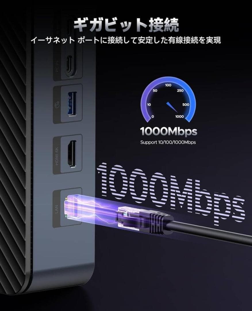 ORICO 12-in-1 USB-C ドッキングステーション M.2 SSD
