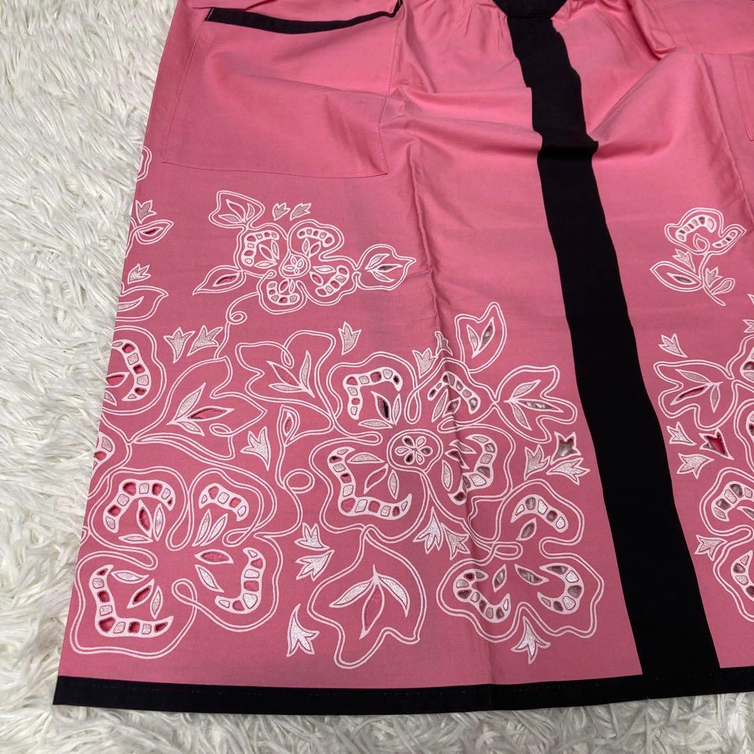 ✨未使用タグ付き品✨ イヴサンローラン エプロン ピンク 花柄 ポケット付き