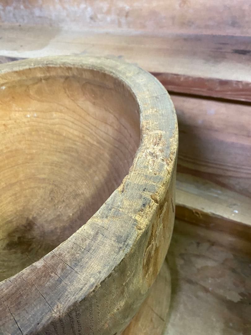 お餅つき　臼　レトロ　置物　工芸品　骨董品　インテリア　018