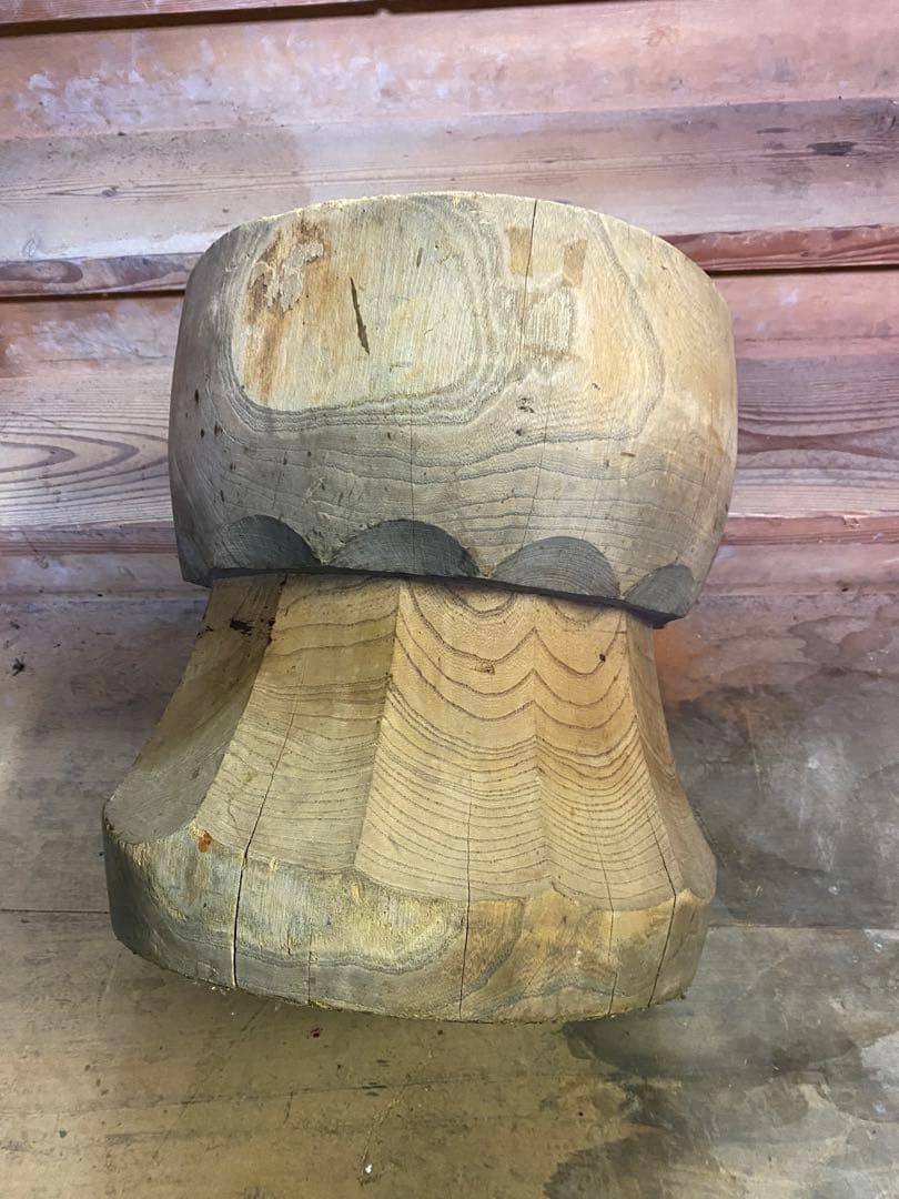 お餅つき　臼　レトロ　置物　工芸品　骨董品　インテリア　018