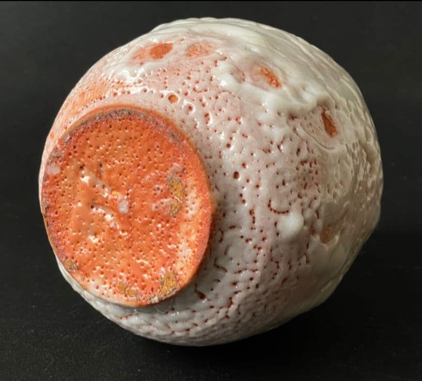 玉置保夫 志野 徳利 共箱 在銘 布