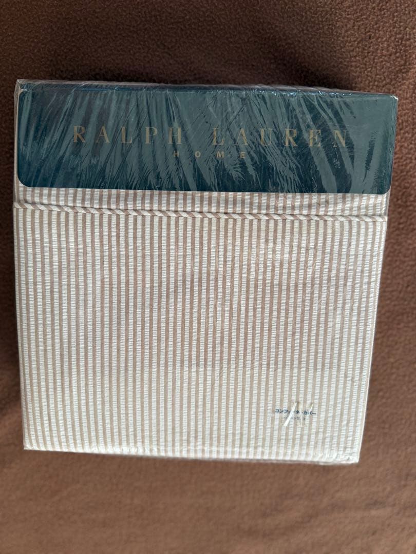 Ralph Laurenラルフローレン 掛け布団カバー ストライプ、ベージュ