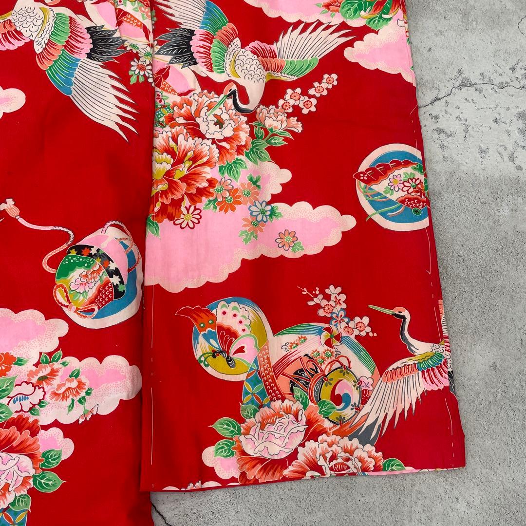 七五三　3歳女の子　アンティーク着物【K3-08】