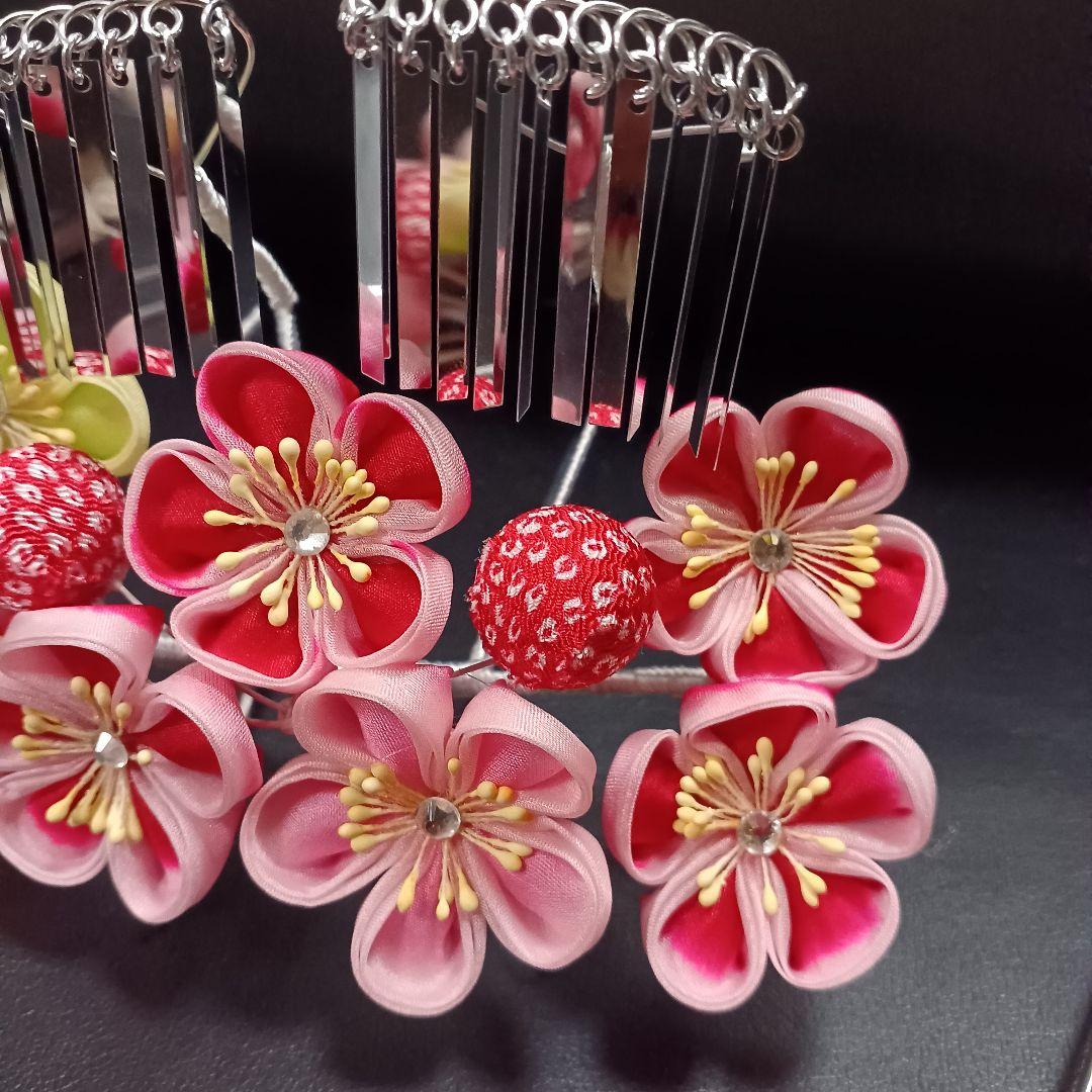 豪華【高島屋】七五三　勝山かんざし　 髪飾り　3点セット　日本髪　簪　つまみ細工