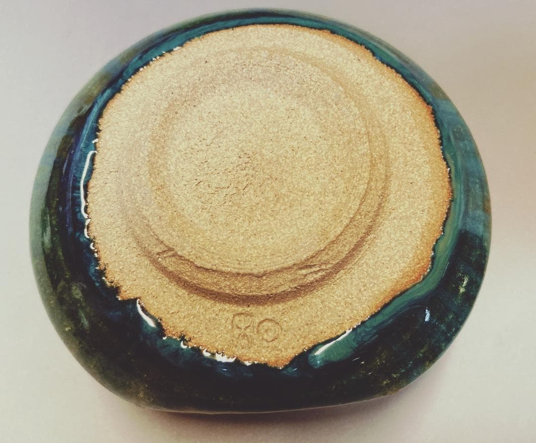 【値下げ】【未使用5客】 熊谷保興 上野焼 緑釉 向付