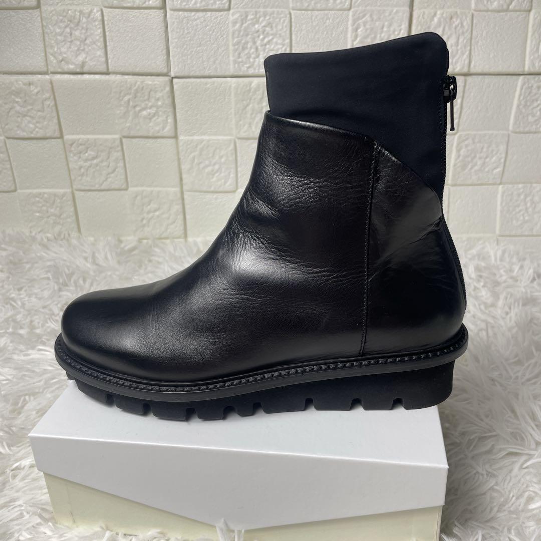 未使用級✨パトリシアボンファンティ　ソックスブーツ　バックジップ　37 レザー