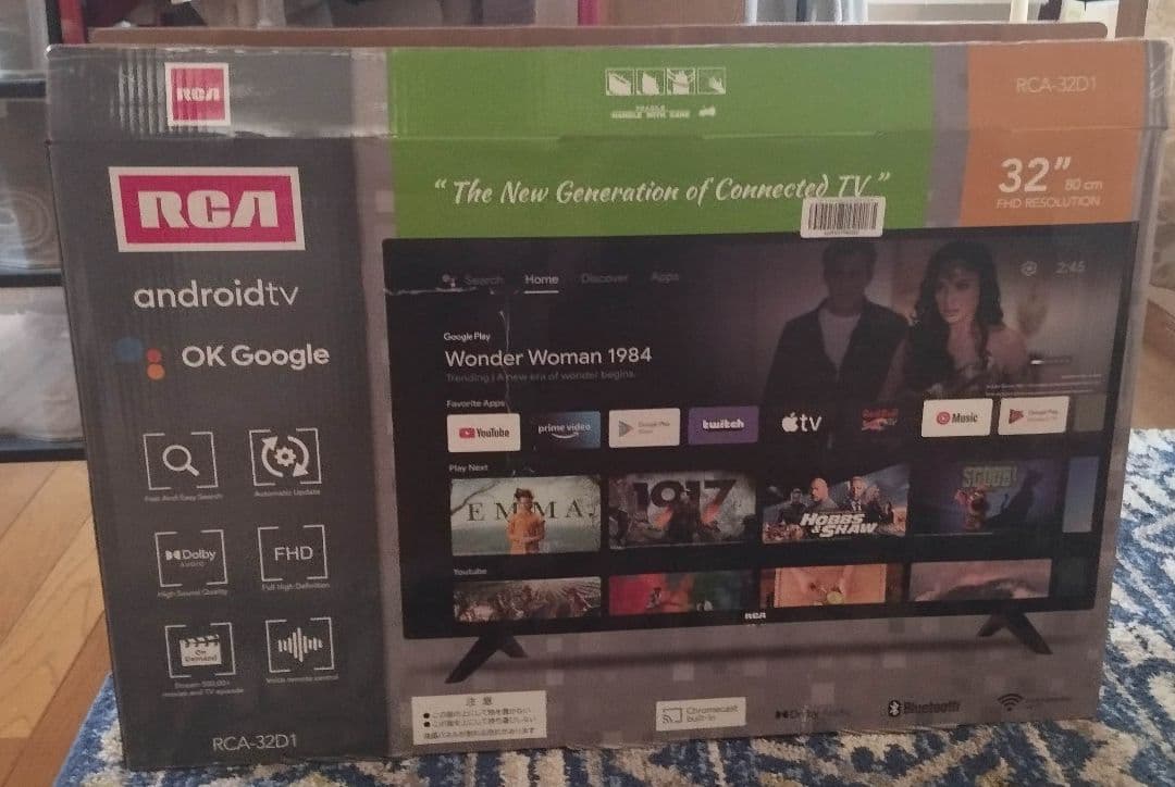 RCA 32インチAndroid TV RCA-32D1送料無料　チユーナーレス