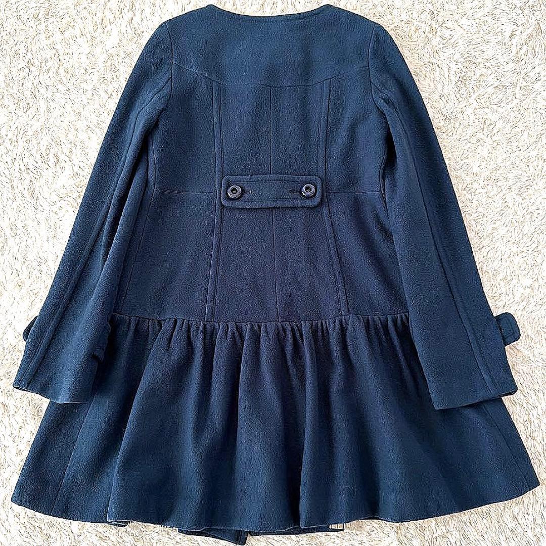 【極美品】バーバリーブルーレーベル ノーカラーコート ノバチェック 38