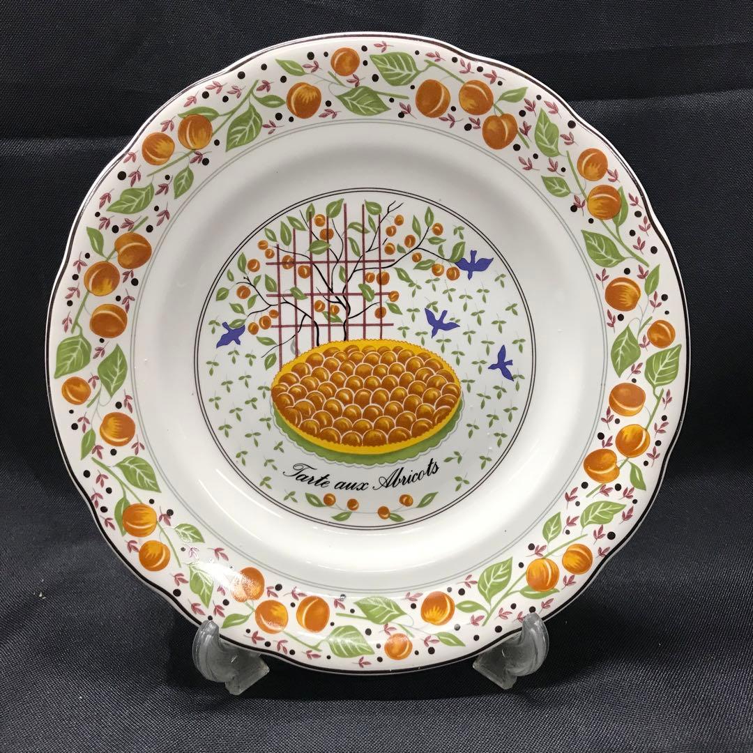 【美品】ジアン　Gien プレート　6P タルト　ケーキ　柄違い