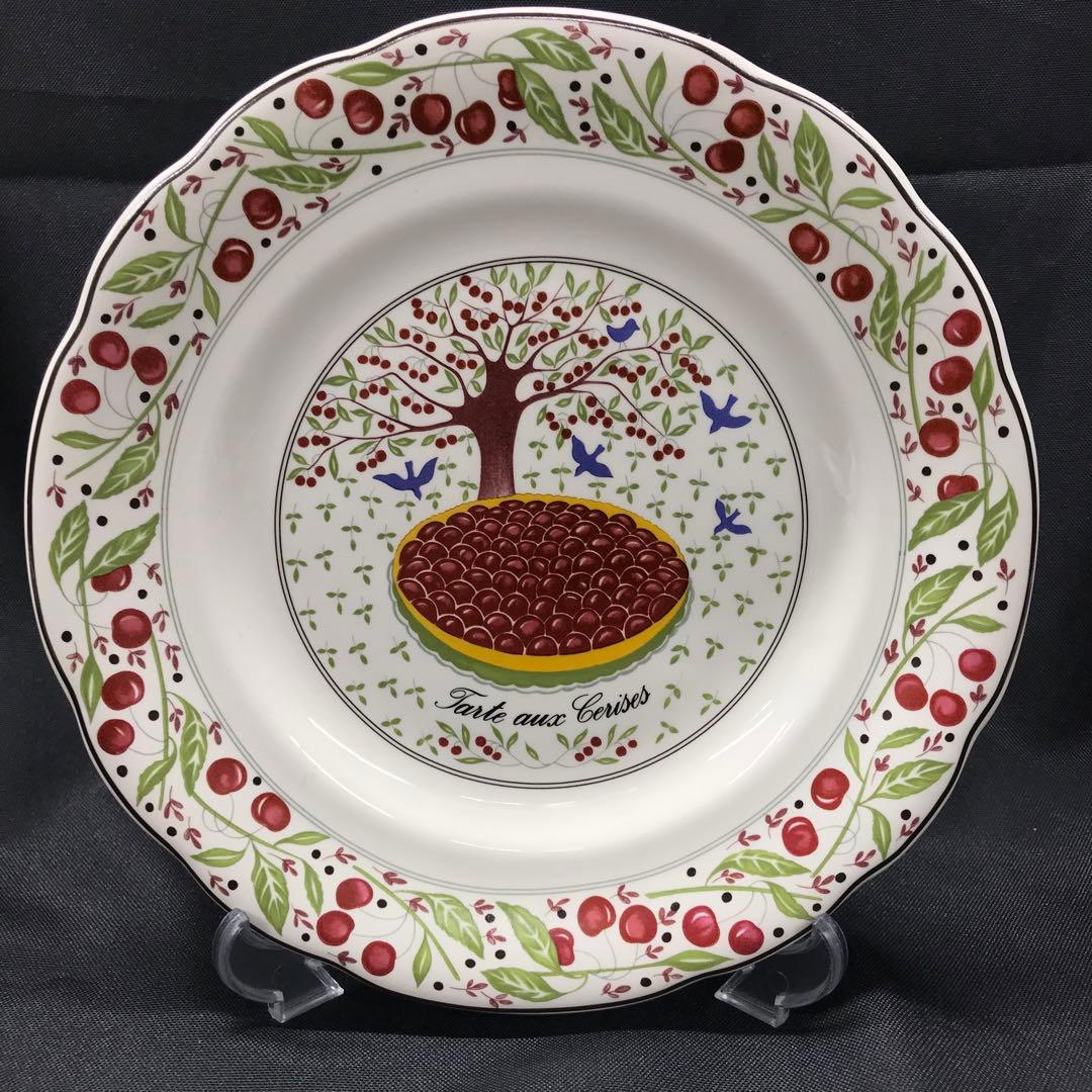 【美品】ジアン　Gien プレート　6P タルト　ケーキ　柄違い