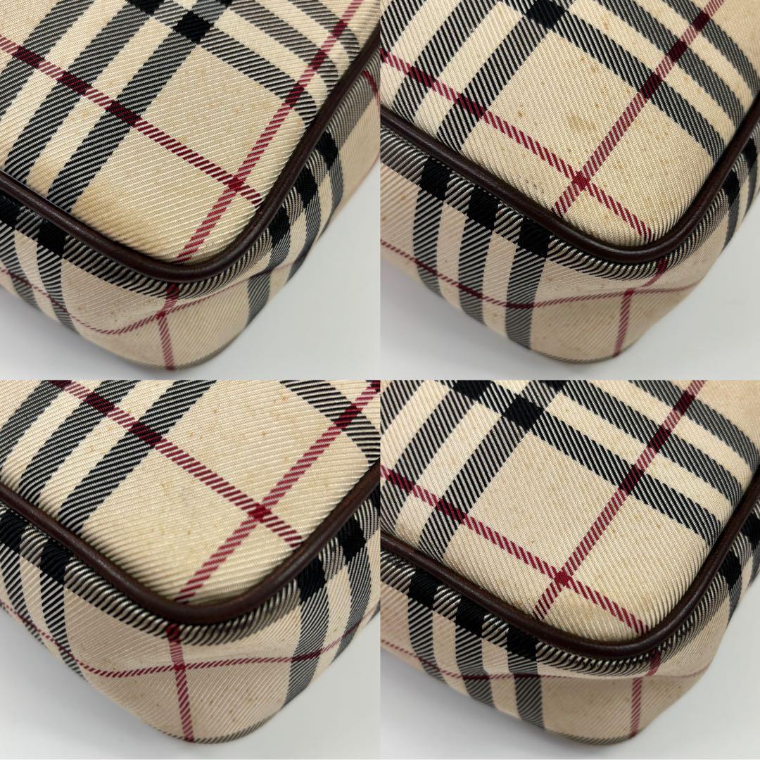 BURBERRY ショルダーバッグ ポシェット 斜めがけ ノバチェック ロゴ金具