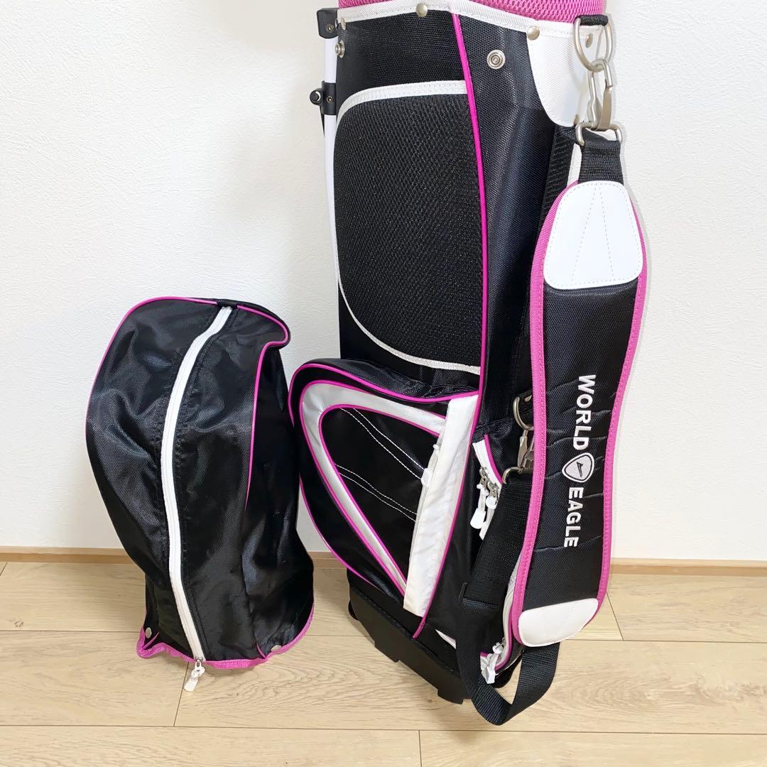 美品☆ワールドイーグル レディース用ゴルフクラブフルセット初心者キャディバッグ付