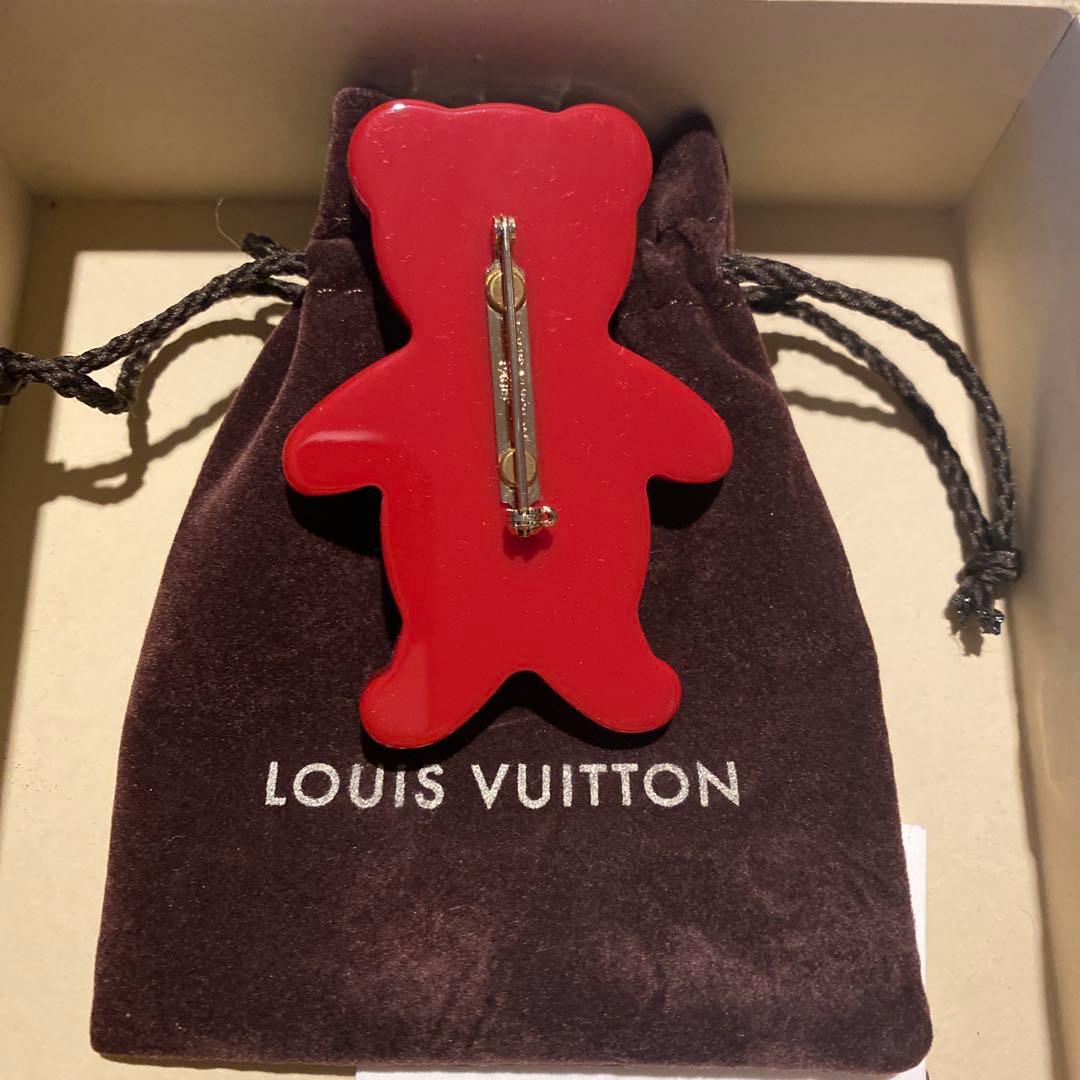 ルイヴィトン LOUIS VUITTON モノグラム テディベアくまさんブローチ