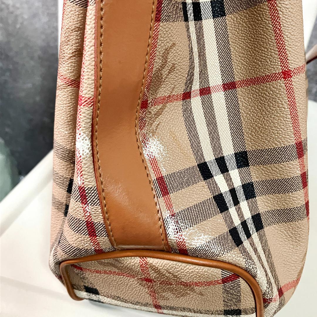 Burberrys ショルダーバッグ　巾着　ヴィンテージ ブラウン　ノバチェック