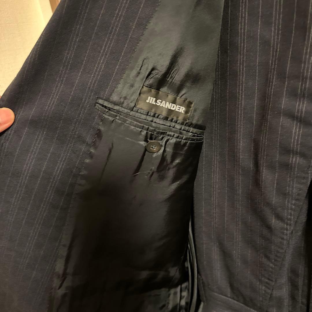 JIL SANDER ネイビー ストライプ スーツ50