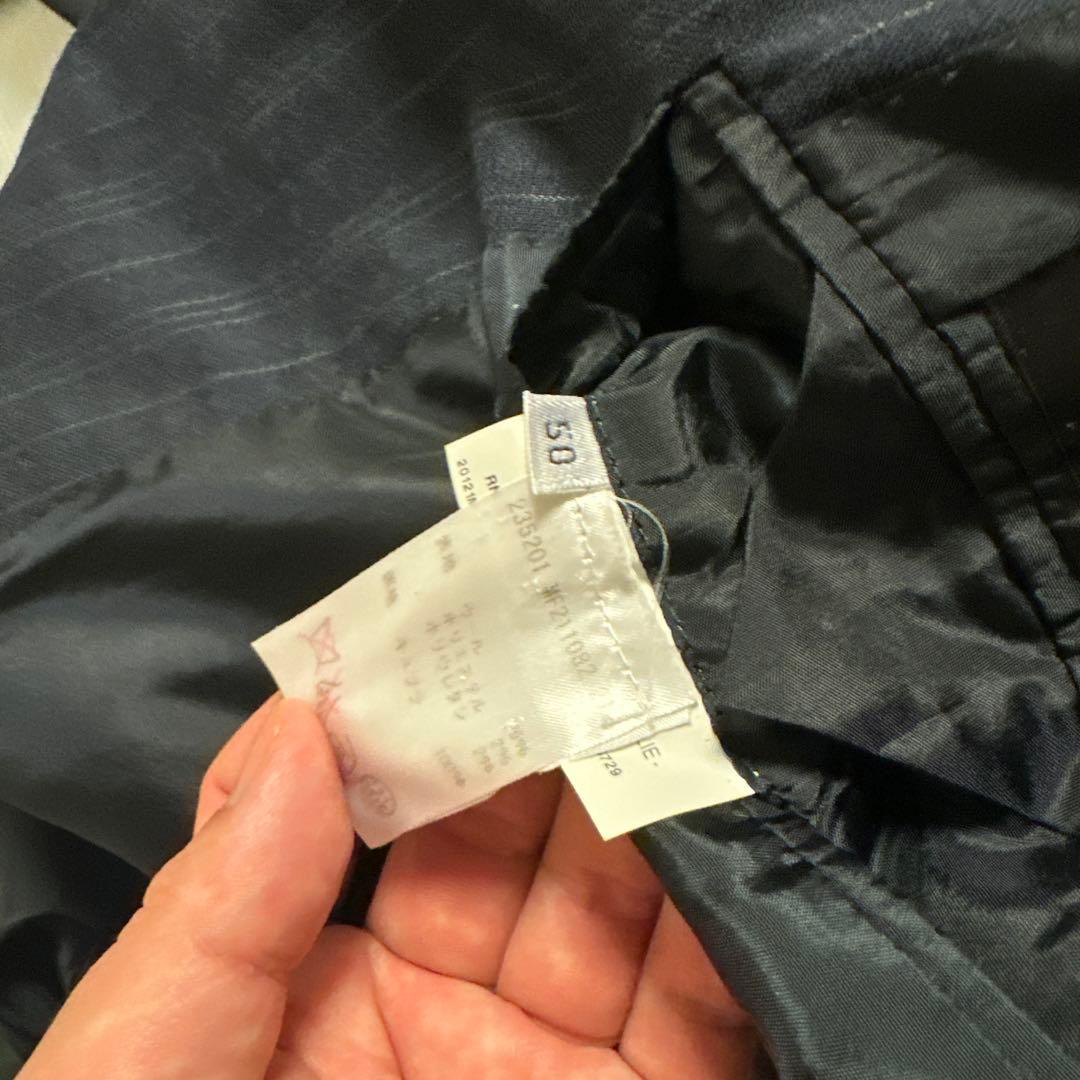 JIL SANDER ネイビー ストライプ スーツ50