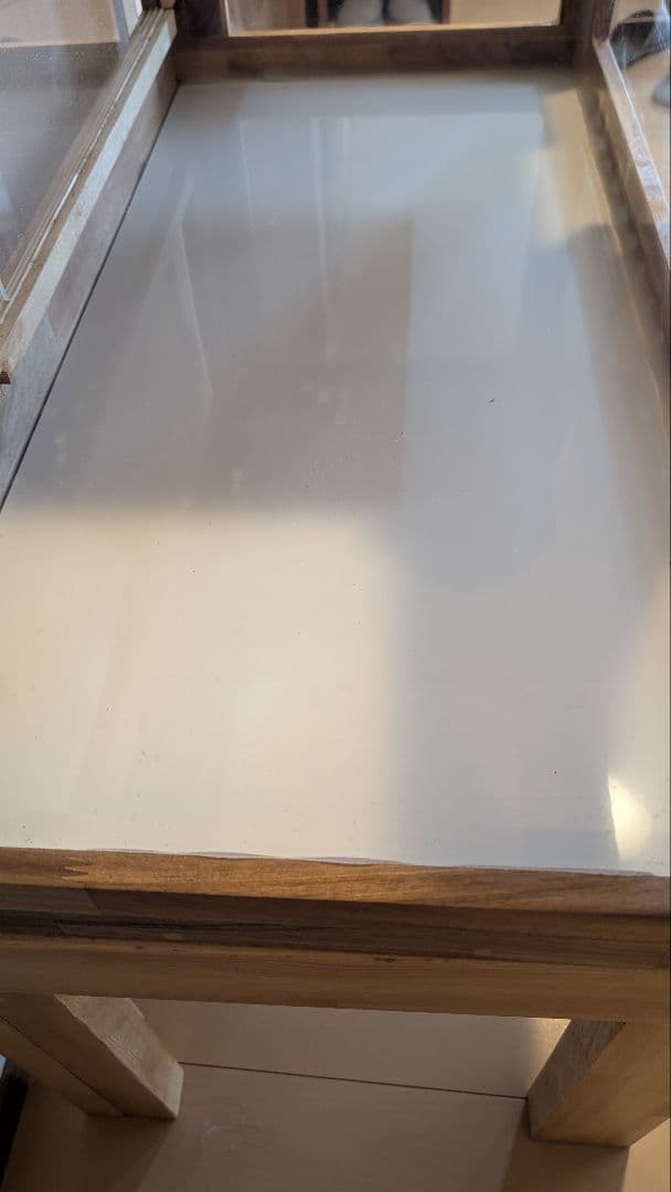 アカシア集成材15ミリ幅90縦45奥行45全面アクリル板仕様 蜜蝋オイル仕上げ！