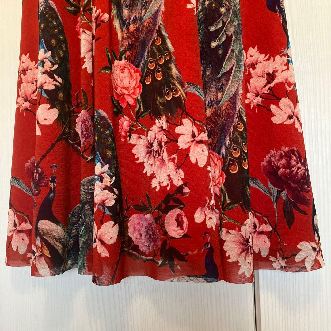 【VIVIENNE TAM】PEACOCK PRINT NET　ドレス