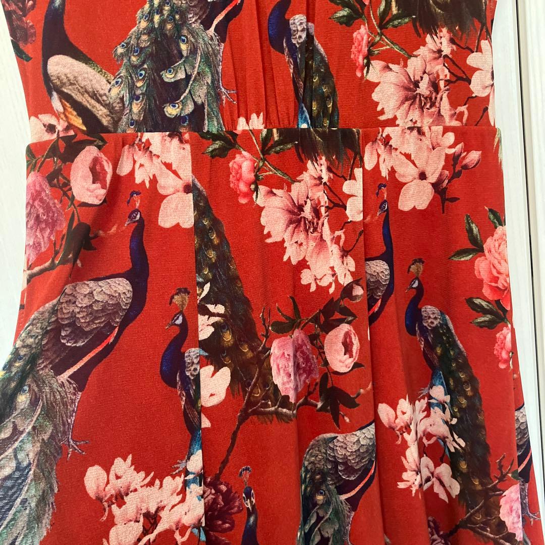 【VIVIENNE TAM】PEACOCK PRINT NET　ドレス