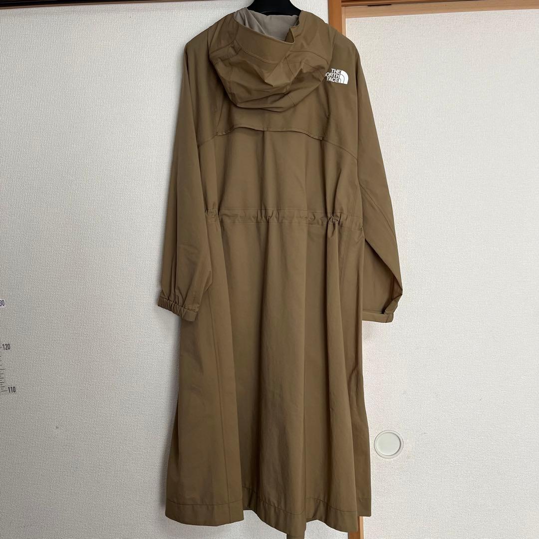 THE NORTH FACE フード付きロングレインコート ベージュ S