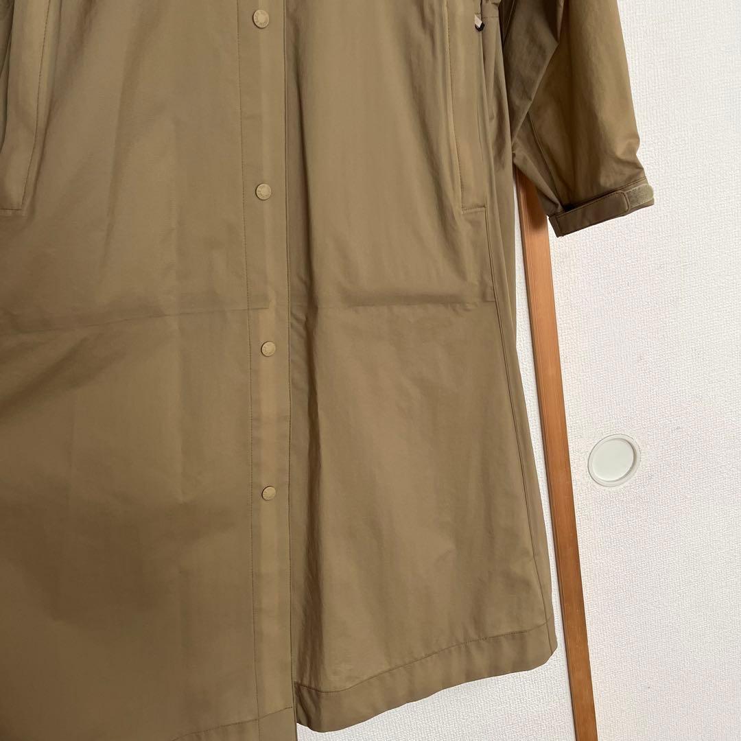 THE NORTH FACE フード付きロングレインコート ベージュ S