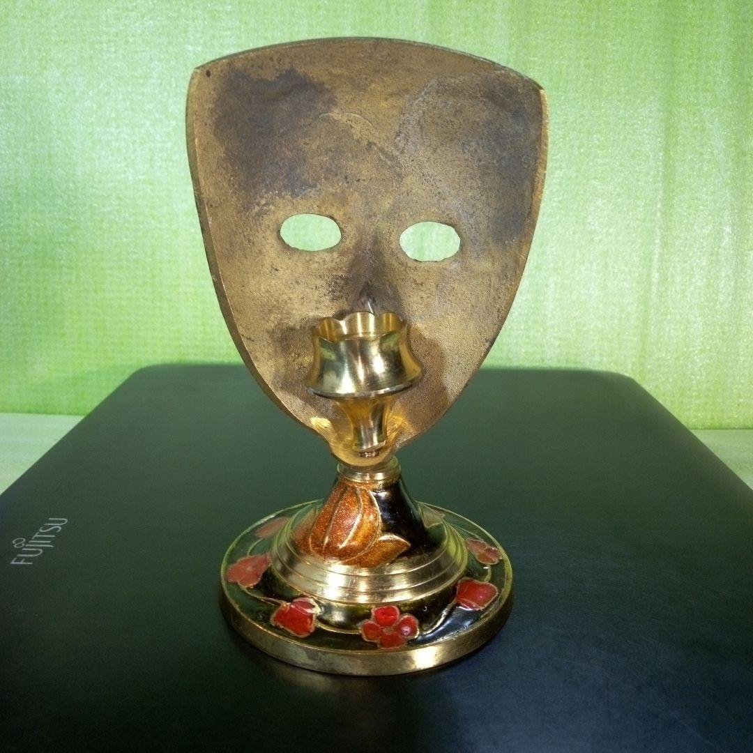 マスク型　mask　仮面　お面　お香立て　香炉　こうろ　置物　香道　洋風　レア