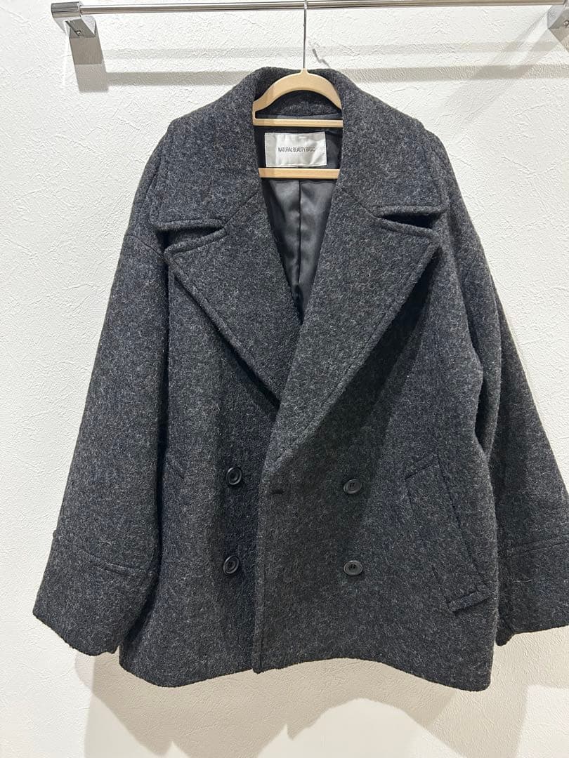 NATURAL BEAUTY BASIC ウーリーフォルムハーフコート