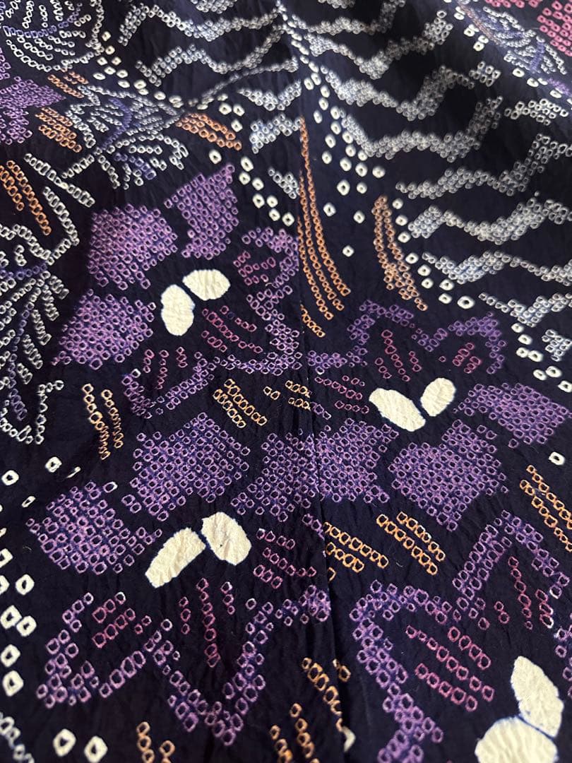 2点セットトールサイズ✨新品美品✨有松鳴海絞り浴衣　藍染に紫