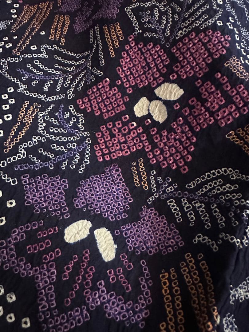 2点セットトールサイズ✨新品美品✨有松鳴海絞り浴衣　藍染に紫