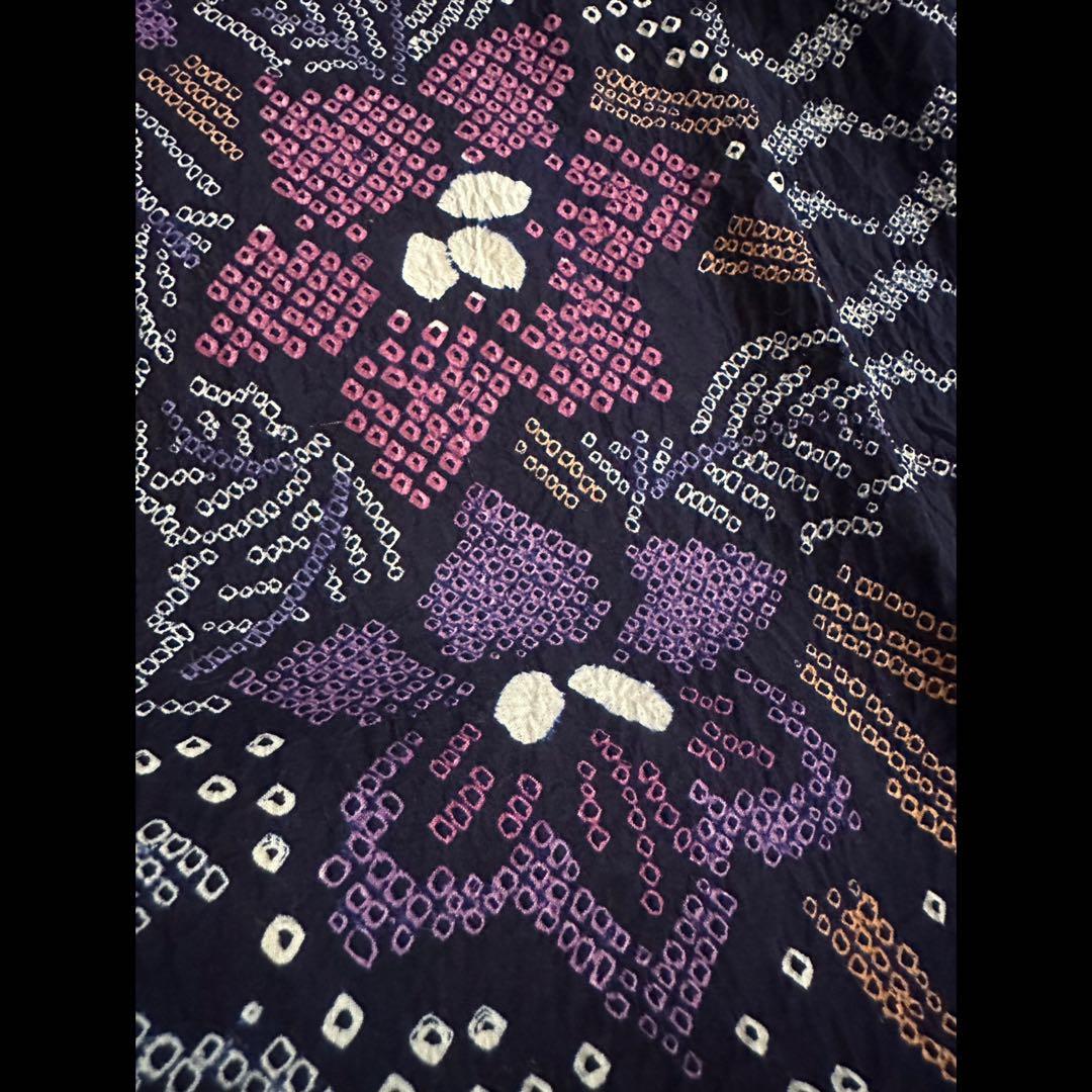 2点セットトールサイズ✨新品美品✨有松鳴海絞り浴衣　藍染に紫