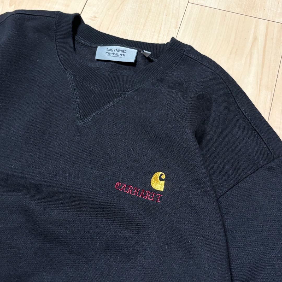 carhartt wakomaria コラボ スウェット トレーナー ブラック