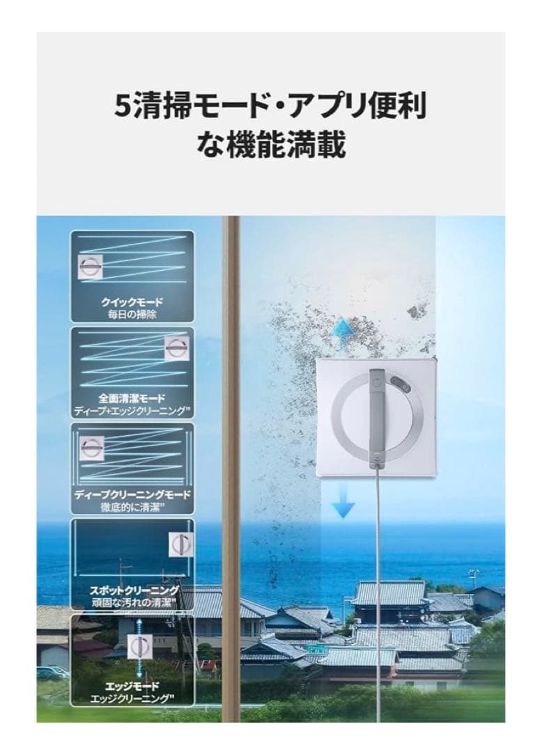 9599 ECOVACS WINBOT W2 窓掃除 窓拭きロボット 落下防止