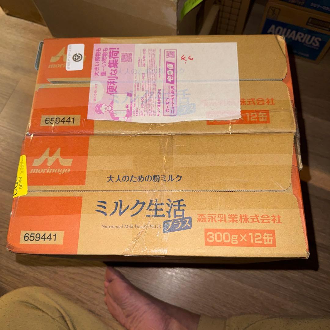 森永 ミルク生活 プラス 300g×12缶×2