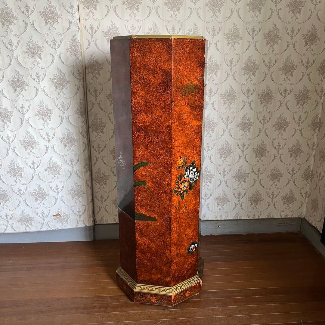 【アンティーク】中国家具 宝石棚 花鳥画 箪笥 チェスト 8杯 飾り棚 古家具