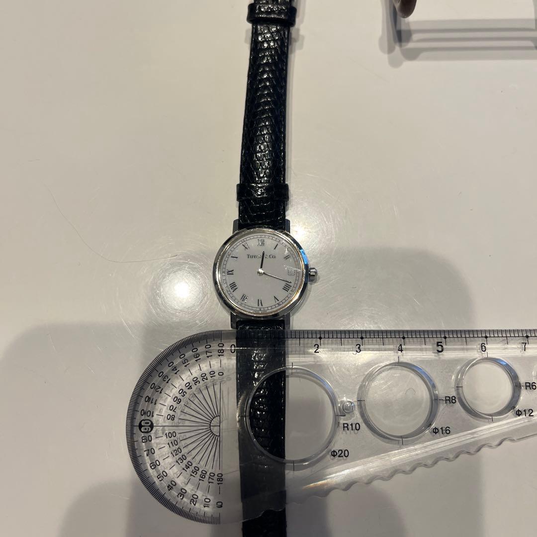 レディース 時計 ティファニー 紺レザー