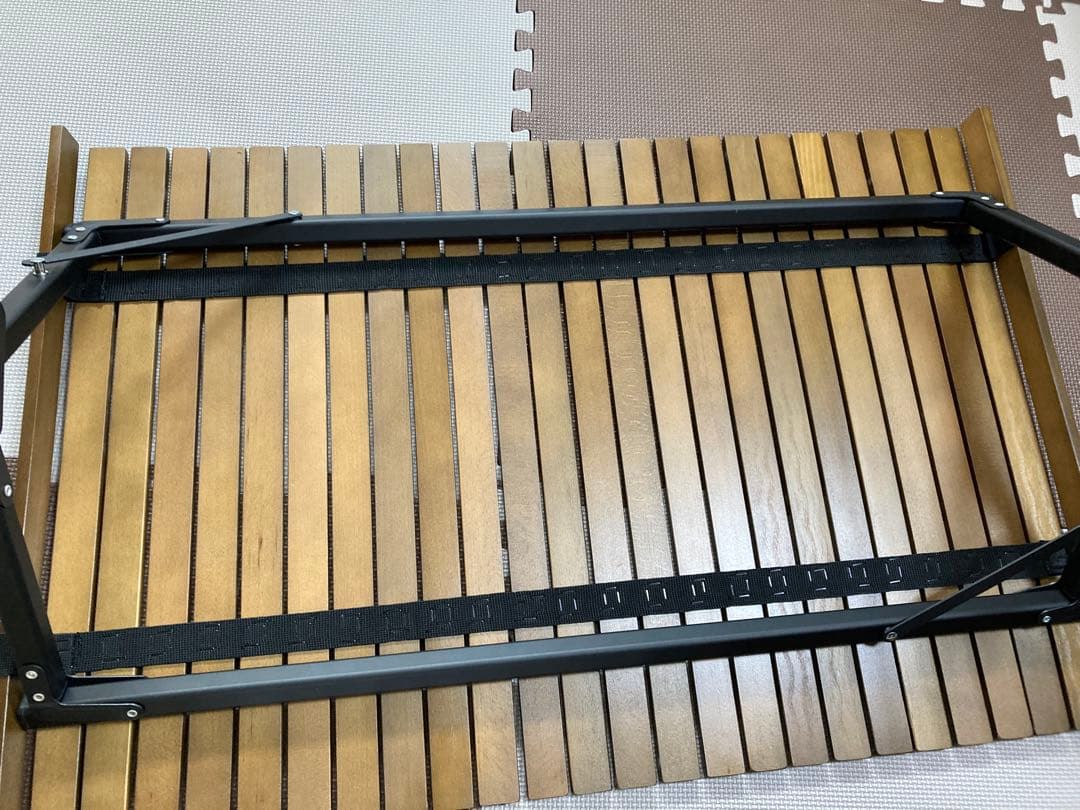 クイックキャンプ　ウッドロールローテーブル　90✕60