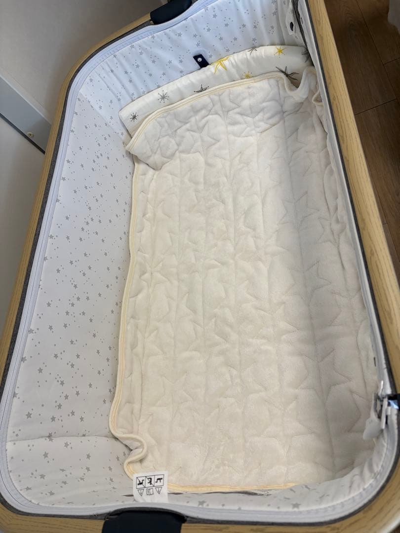 HZDMJ ベビーベッド 折りたたみ　グレー